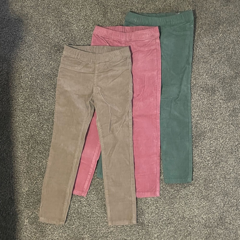 H&M girls corduroy leggings three pack, never worn